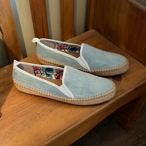 Emu Australia Light Blue Espadrille Slip-On Flats BRAND NEW